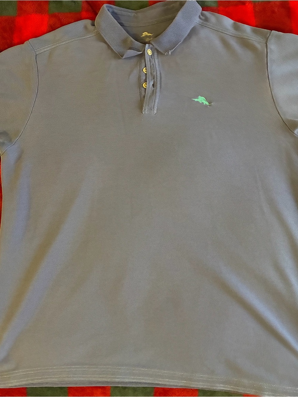 Tommy Bahama XL Lilac Polo with Teal Logo